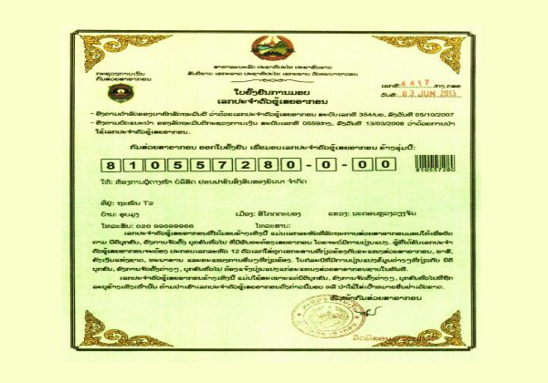 西双版纳元发物流有限责任公司老挝分公司营业执照